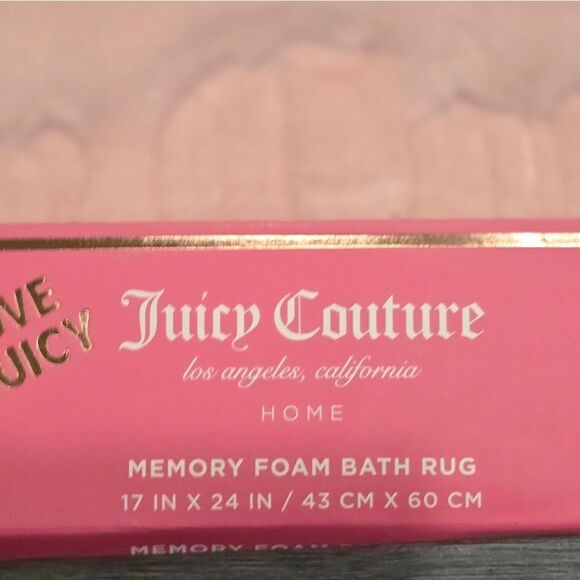 Juicy Couture Home Signature Logo  Memory Foam Bath Rug - Picture 5 of 6